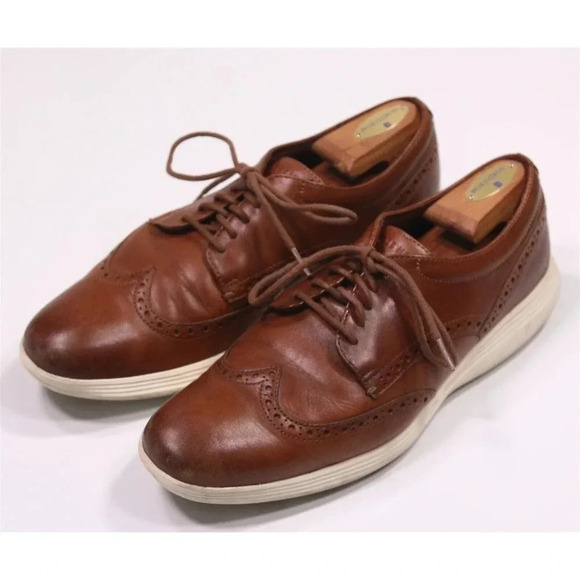 Cole Haan Grand OS Tour Brown Wingtip Oxford Leather Dress Shoes Men\'s 11.5 M main image 5